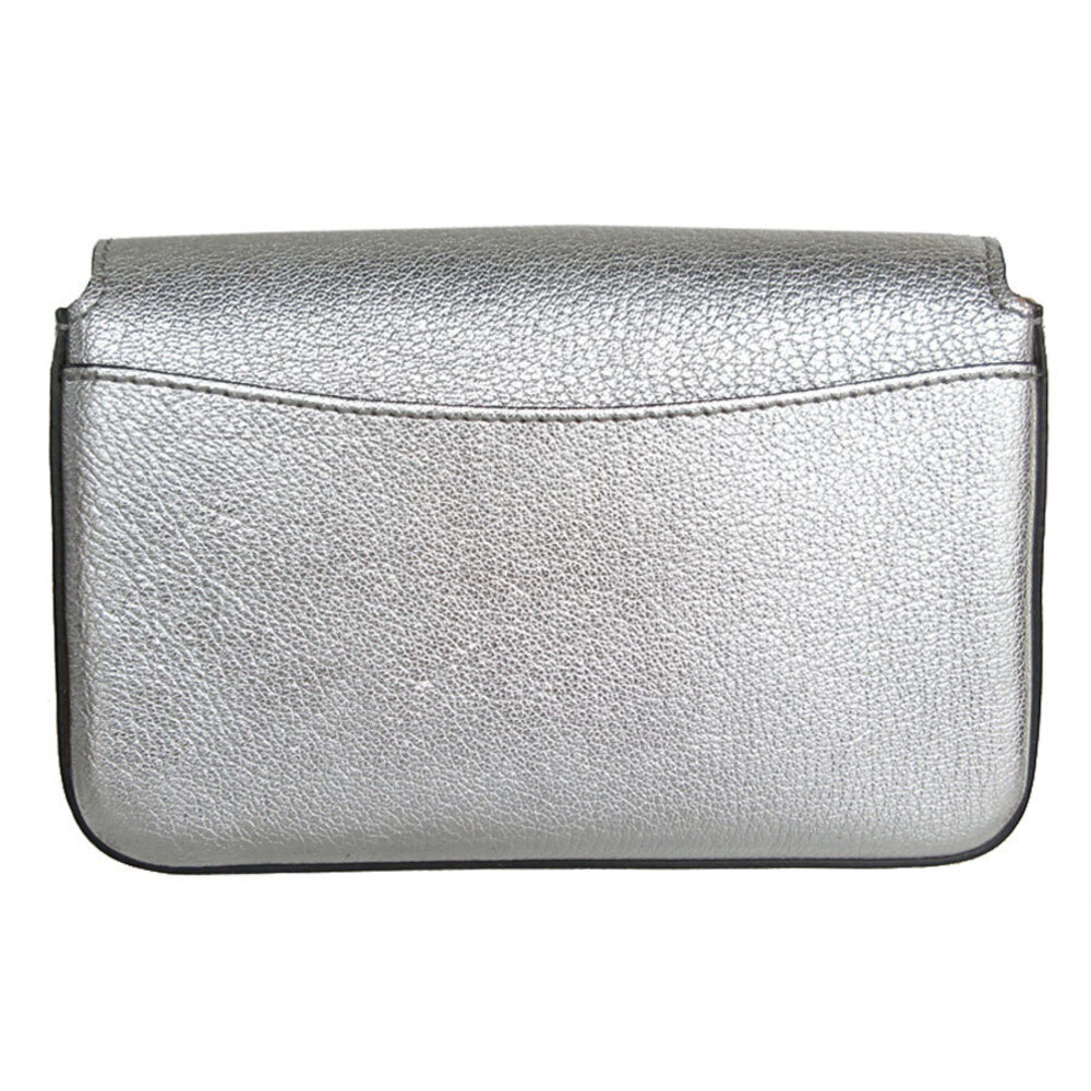 Burberry leather gold bag metal silver shoulder Gold Silver